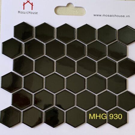 Gạch mosaic lục giác màu đen