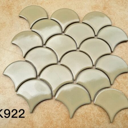 Gạch Mosaic Vảy Cá Men Trơn K922