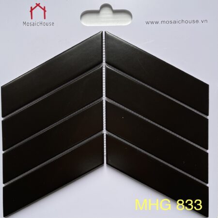 Gạch Mosaic Xương Cá Màu Đen