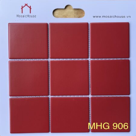 Gạch Mosaic 10x10 Men Mờ Màu Đỏ