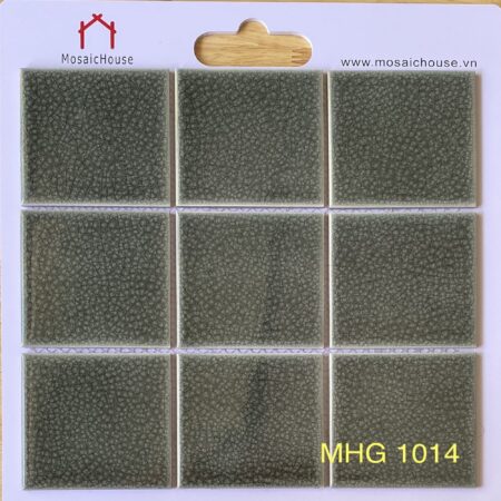 Gạch Mosaic Gốm Men Rạn 2 Lớp Màu Đen