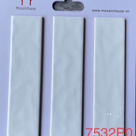 Gạch Thẻ Gợn Sóng 75x300 Màu Trắng 7532P0