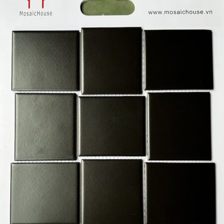 Gạch Mosaic Gốm Vuông Màu Đen