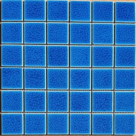 Gạch Mosaic Gốm Men Rạn 2 Lớp Màu Xanh Biển