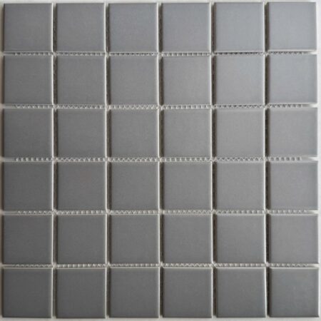 Gạch Mosaic Gốm Sứ Trơn Màu Xám