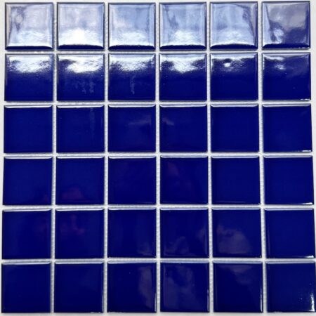 Gạch Mosaic Gốm Sứ Trơn Xanh Biển