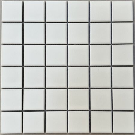 Gạch Mosaic Gốm Sứ Mờ Màu Trắng