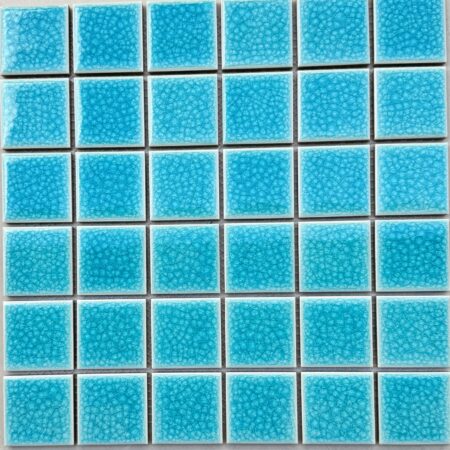Gạch Mosaic Gốm Rạn 2 Lớp Màu Xanh Nhạt